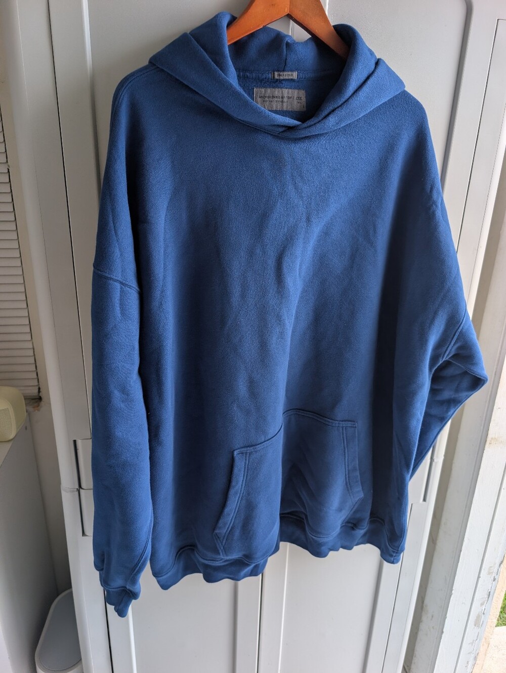 Abercrombie & Fitch Blue Hooded Pullover Sweatshirt Rare!